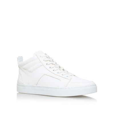 White 'Kurtis' flat lace up sneakers